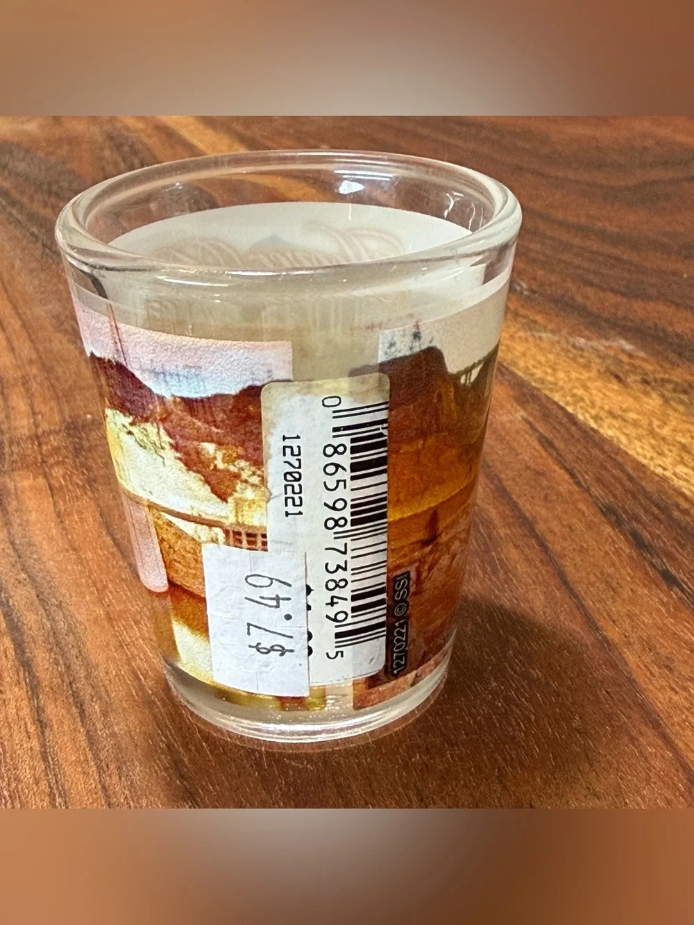 Hoover Dam Shot Glass Brown